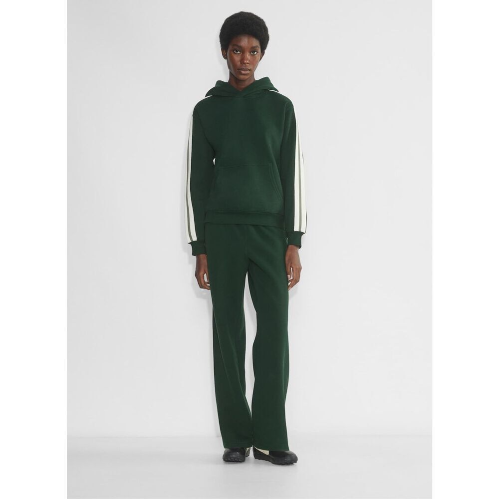 Aritzia Cozy Sweatfleece Perfect‎ Hoodie Green/White Size XS